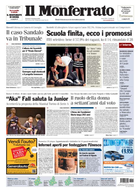 Il Monferrato - Edizione 46 del 14/06/2016